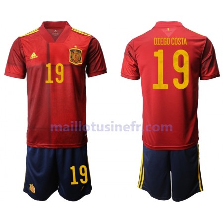 Maillot de Foot Espagne Diego Costa 19 Domicile UEFA EURO 2020 - Enfant